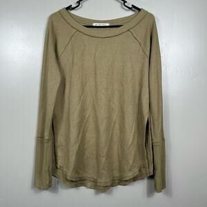 Free People We The Free Snowy Thermal Top in Sand Brown Size XS
